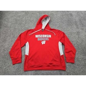 Wisconsin Badgers Hoodie Mens Medium‎ Pullover NCAA Knights Apparel Red